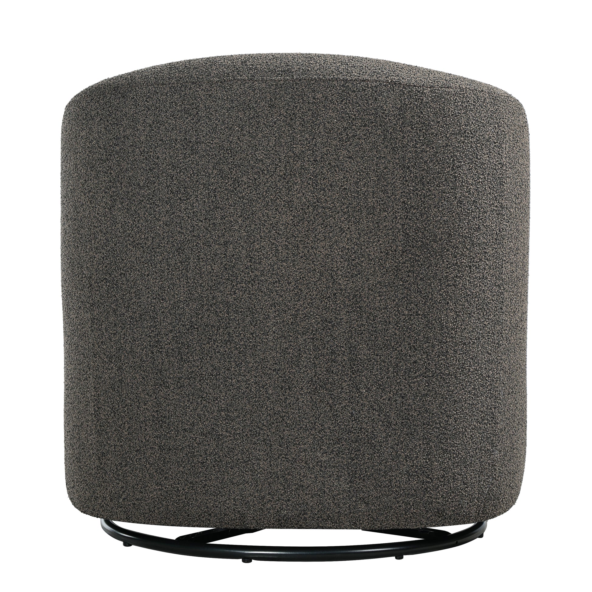 30" Modern Boucle Swivel Barrel Chair with Solid Wood Accents, Soft Durable Upholstery & 360° Swivel Base, Ideal for Living Room, Bedroom, or Office image 10