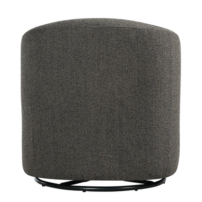 30" Modern Boucle Swivel Barrel Chair with Solid Wood Accents, Soft Durable Upholstery & 360° Swivel Base, Ideal for Living Room, Bedroom, or Office image 10