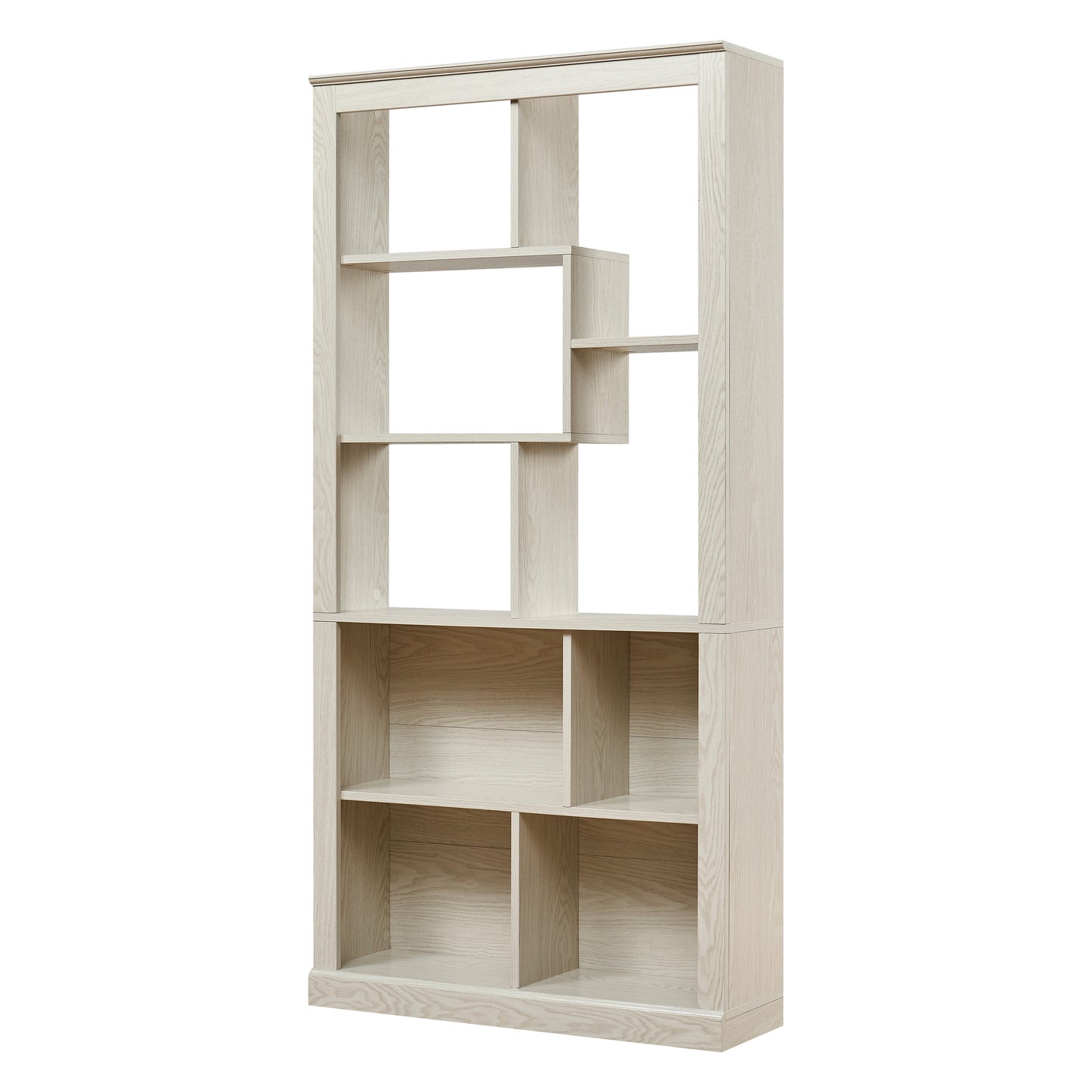 Free Combination Wood Open Bookshelf, Multi Space Display Storage Cabinet, Easy to Assemble Freestanding Bookcase with Anti-Tip Straps, Classified Storage Organizer for Living Room Bedroom Home Office image 12