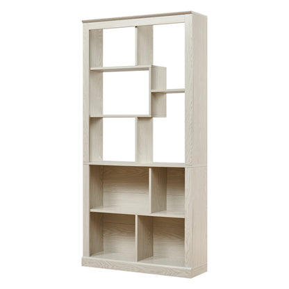 Free Combination Wood Open Bookshelf, Multi Space Display Storage Cabinet, Easy to Assemble Freestanding Bookcase with Anti-Tip Straps, Classified Storage Organizer for Living Room Bedroom Home Office image 12