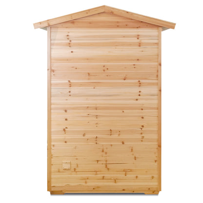 Two person Far infrared old fir outdoor sauna room image 4