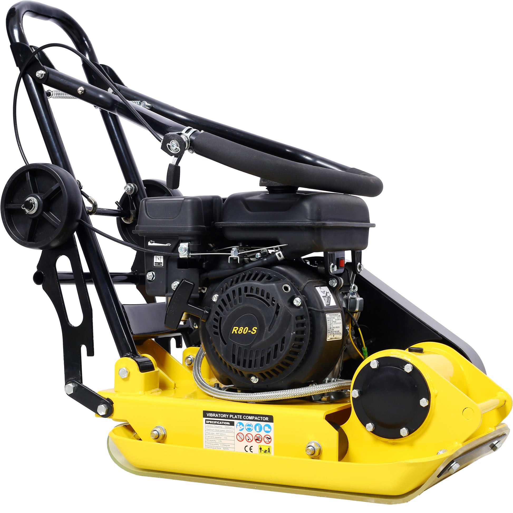 2.5HP Plate Compactor Gas 79.7cc 8200N Force Construction Concrete Tamper Machine Power Paver 19.3 x 12.6" Plate,EPA compliant image 9