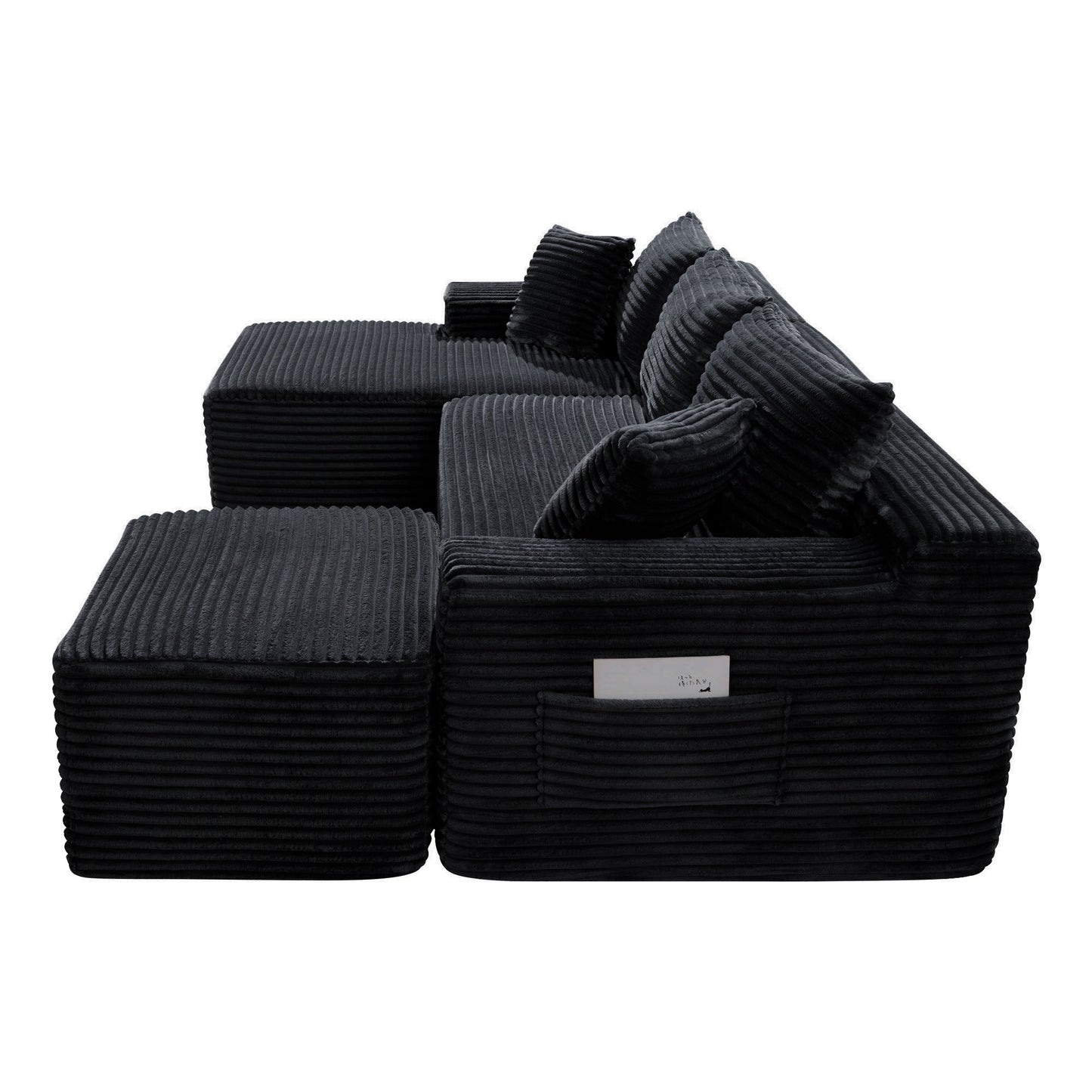 106.3" U-Shaped Cloud Sectional Sofa with Deep Seat,No Assembly Required,Modular Couches Sleeper for Living Room,Bedroom,Apartment image 5