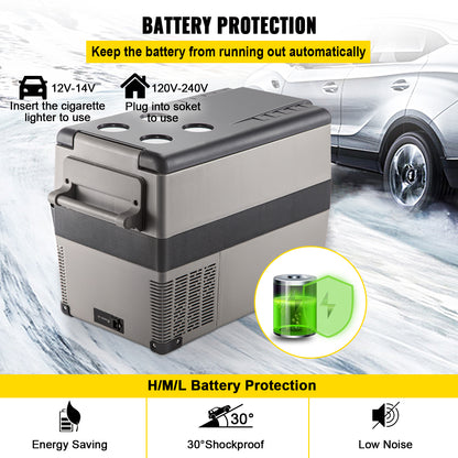 12 Volt Refrigerator, 48 Quart (45L) Fast Cooling Portable Freezer with App Control (-4℉~68℉), Car Fridge with 12/24v DC & 110-240v AC for Travel, Truck, Camping and Home Use, Black image 6