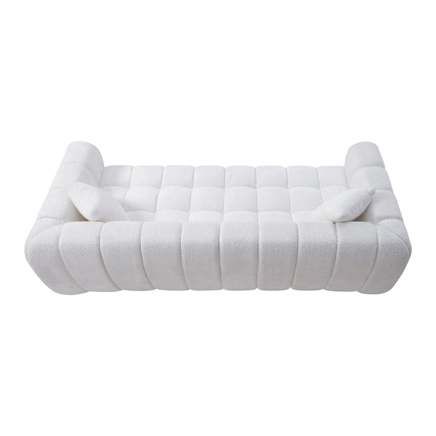 Marshmallow Cloud Compressed Sofa, 102.7" Oversized with Two Cushions, Modern Soft Boucle Sofa for Living Room, Apartment image 5