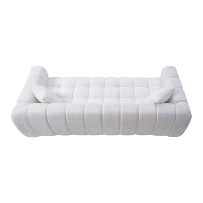 Marshmallow Cloud Compressed Sofa, 102.7" Oversized with Two Cushions, Modern Soft Boucle Sofa for Living Room, Apartment image 5