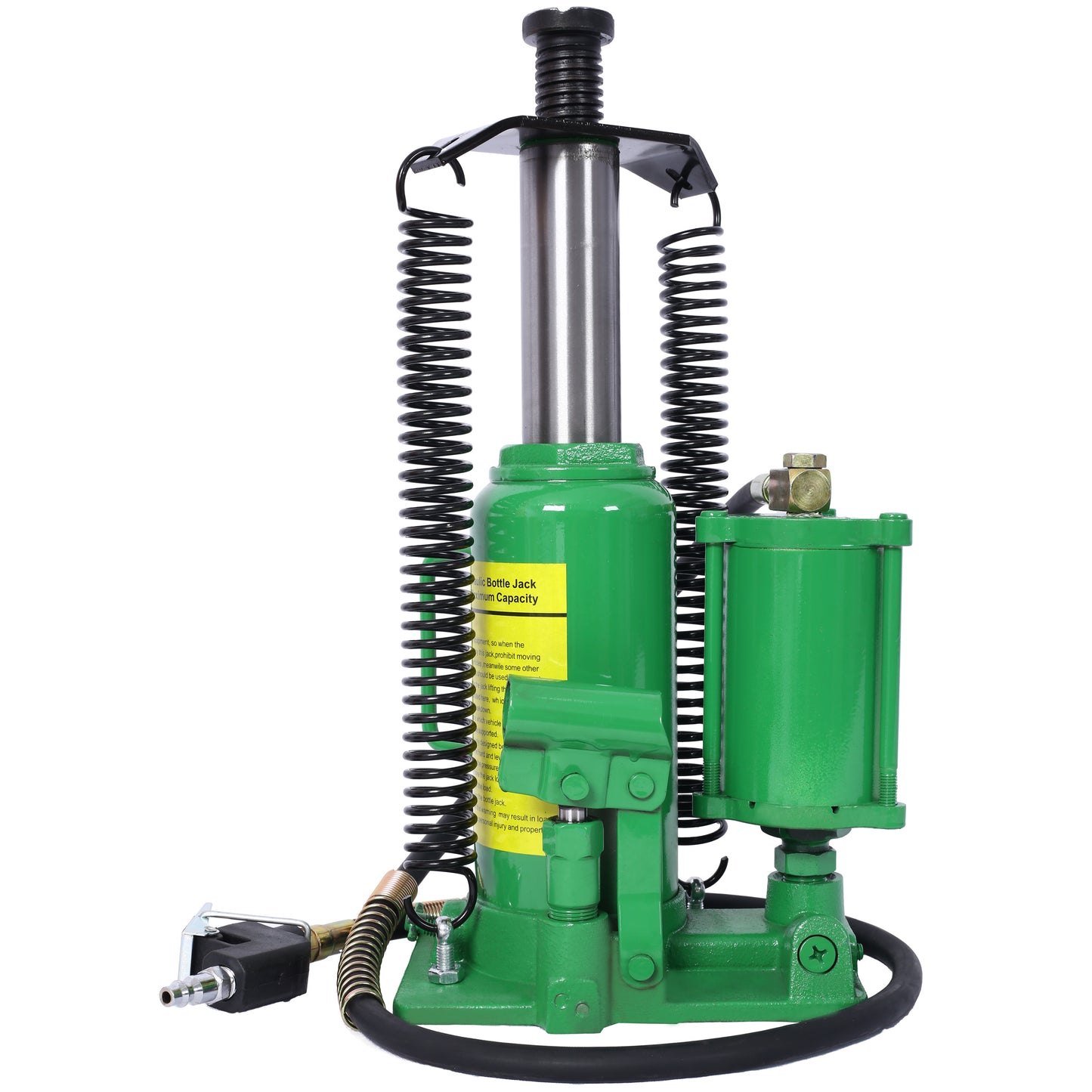 Air Hydraulic Bottle Jack, 12 Ton/24000 LBS All Welded Bottle Jack, 9.8-19.3 inch Lifting Range, Manual Handle and Air Pump, for Car, Pickup, Truck, RV, Auto Repair, Industrial Engineering,Green image 7