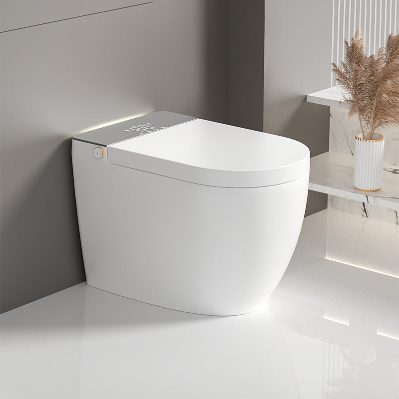 Modern integrated Smart toilet, Auto Open/Close lid, temperature heating seat, instant warm water cleaning, can automatically flush, remote control flush, foot sensing flush image 1
