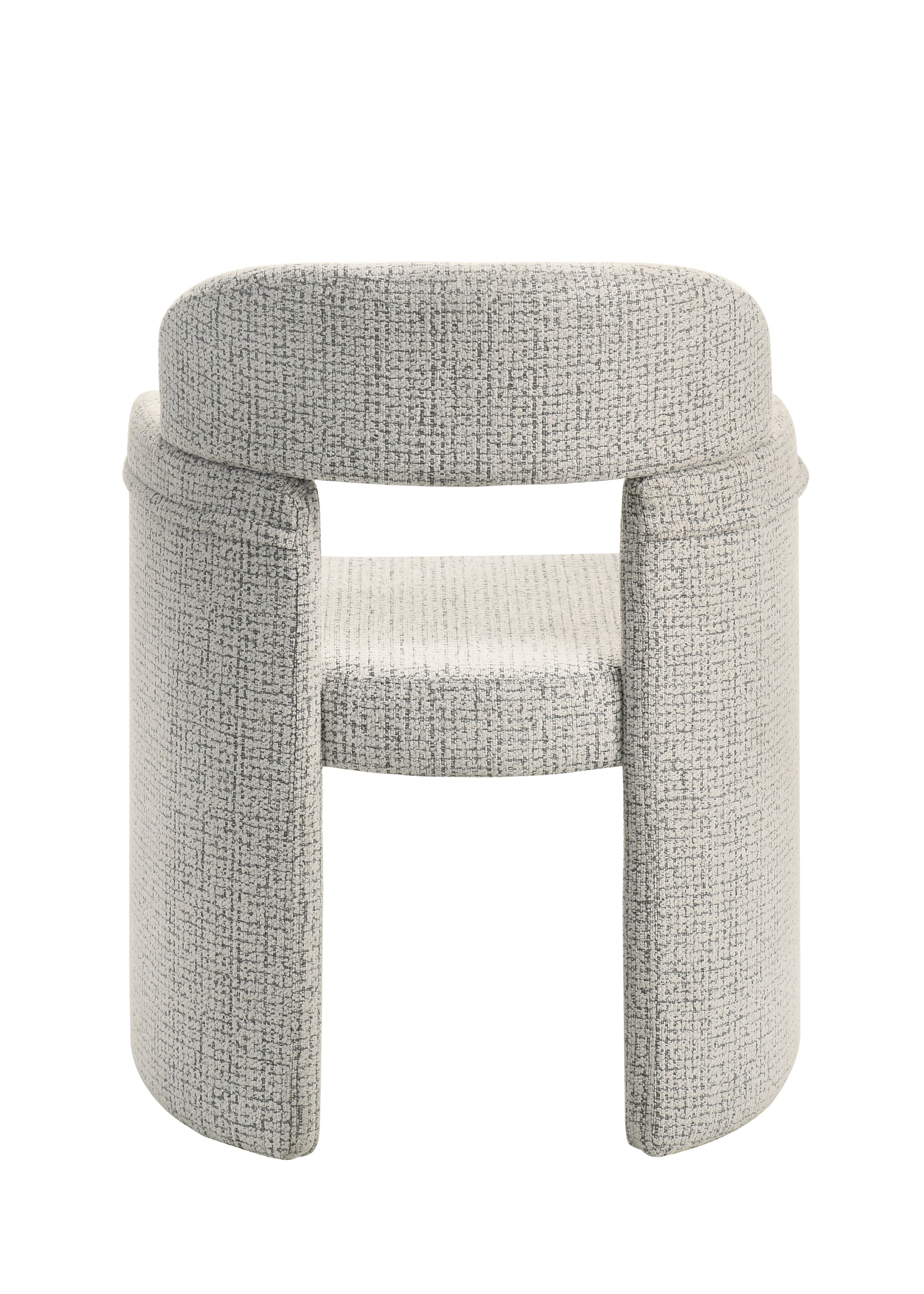 Kyree Ivory & Grey Chenille Arm Chair (Set of 2) image 7