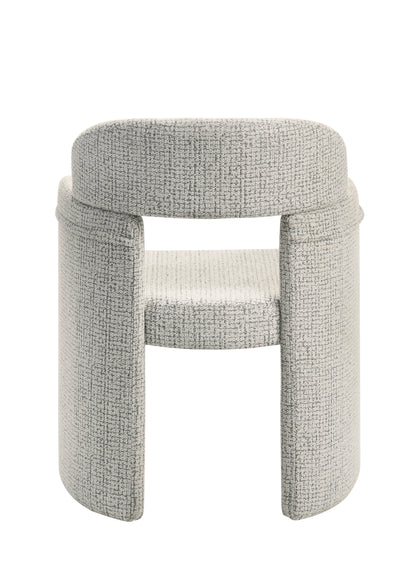 Kyree Ivory & Grey Chenille Arm Chair (Set of 2) image 7