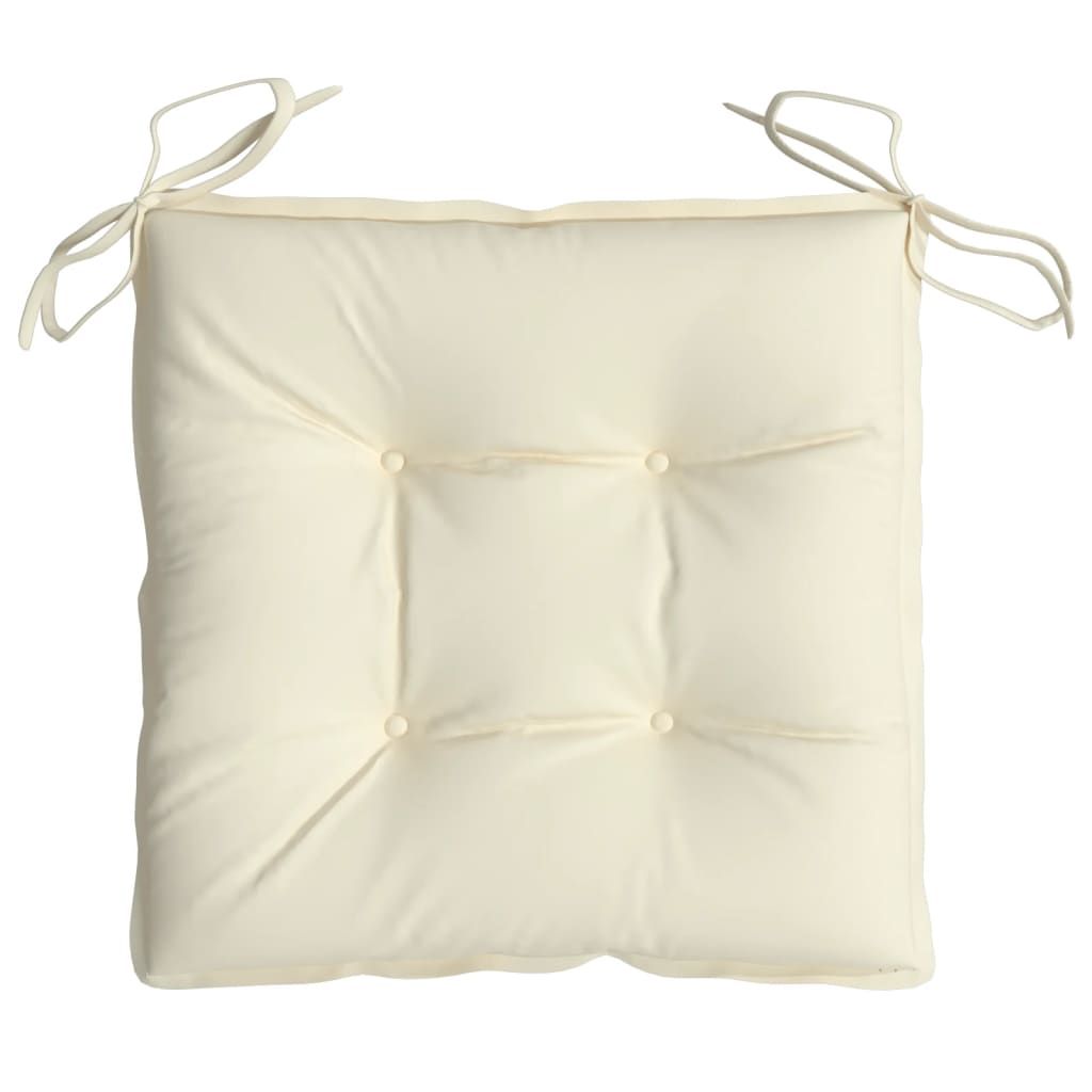 Chair Cushions 2 pcs Cream White 19.7"x19.7"x2.8" Oxford Fabric image 5