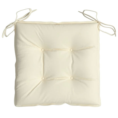 Chair Cushions 2 pcs Cream White 19.7"x19.7"x2.8" Oxford Fabric image 5