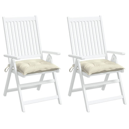 Chair Cushions 2 pcs Cream White 19.7"x19.7"x2.8" Oxford Fabric image 3