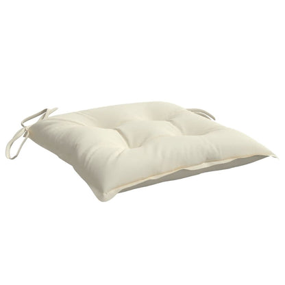 Chair Cushions 2 pcs Cream White 19.7"x19.7"x2.8" Oxford Fabric image 4