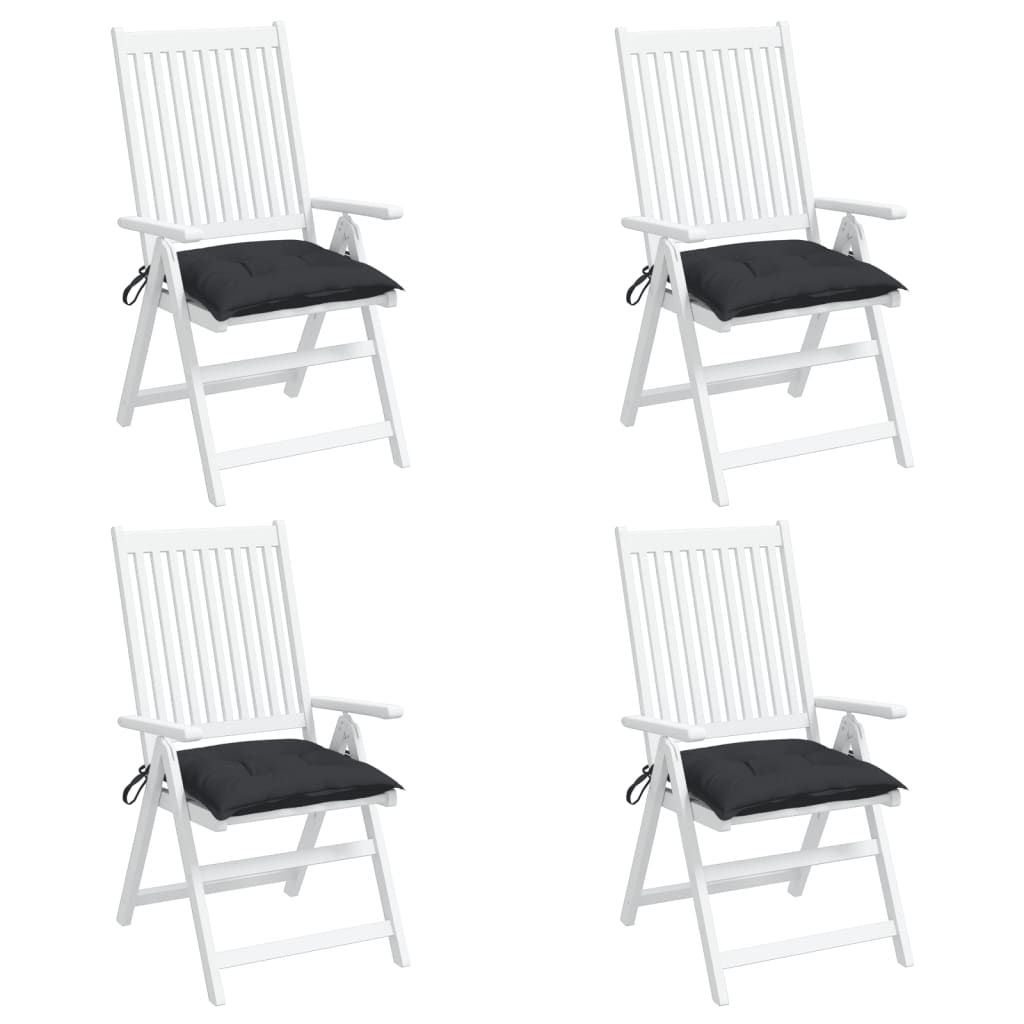 Chair Cushions 4 pcs Black 15.7"x15.7"x2.8" Oxford Fabric image 3