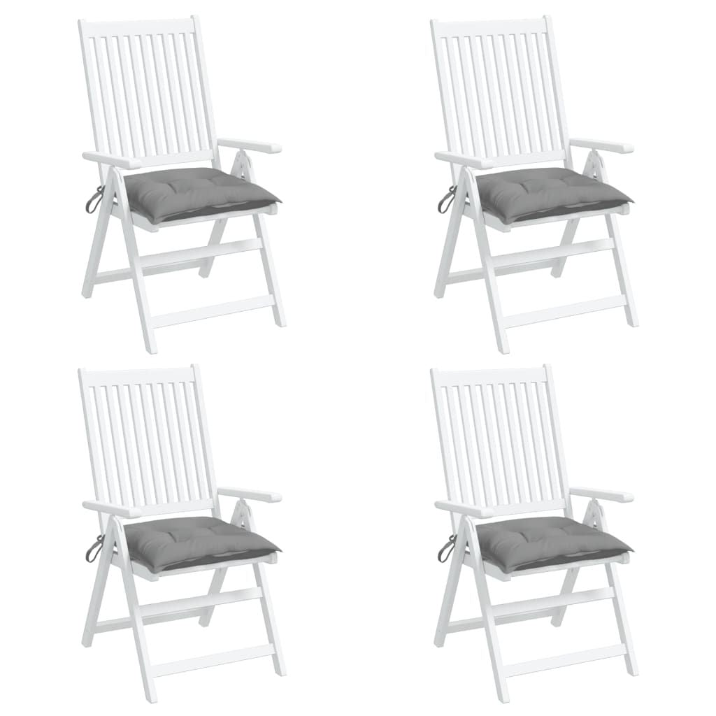Chair Cushions 4 pcs Gray 15.7"x15.7"x2.8" Oxford Fabric image 3
