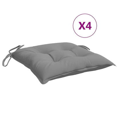 Chair Cushions 4 pcs Gray 15.7"x15.7"x2.8" Oxford Fabric image 2