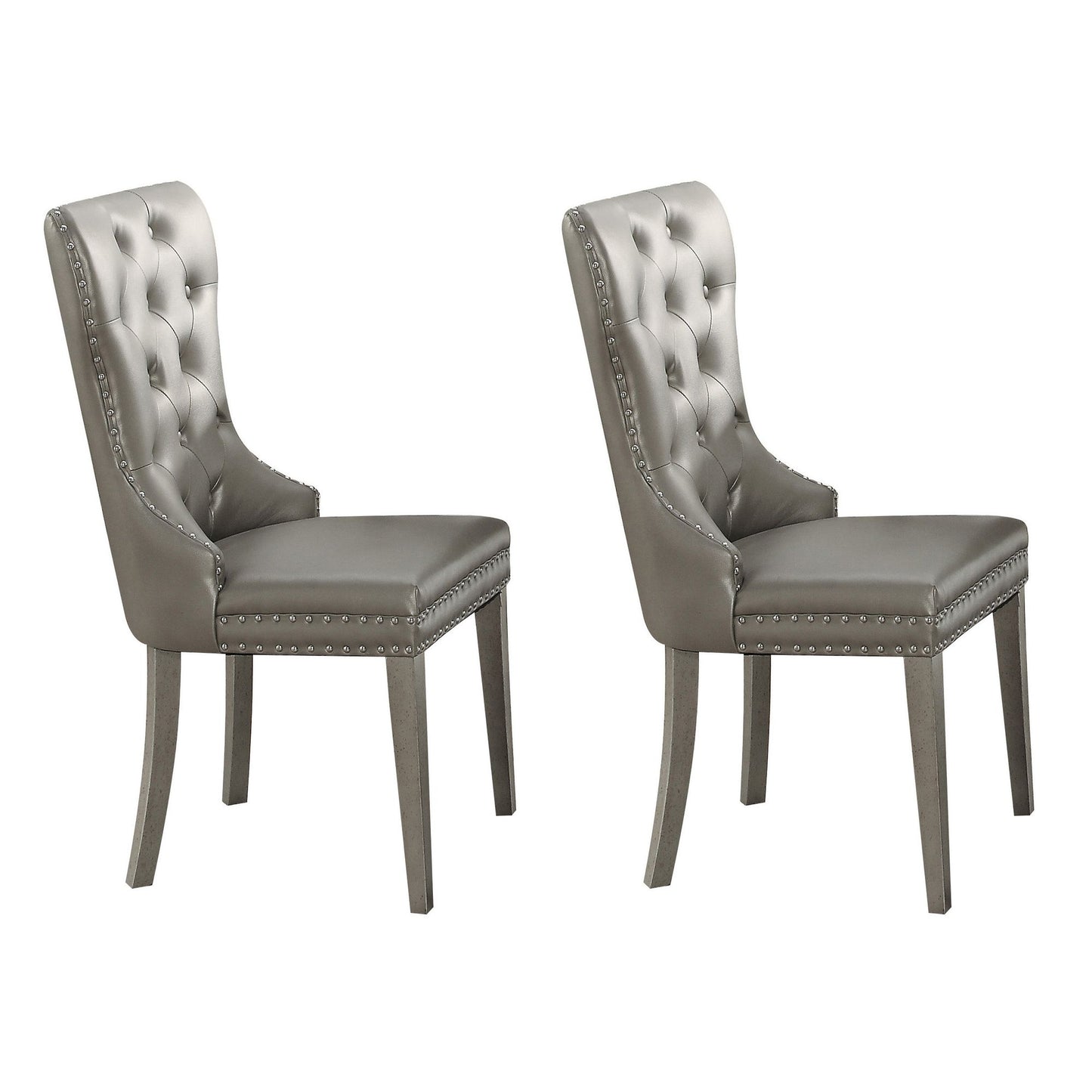 Champagne Tufted Side Chairs (Set of 2) image 1