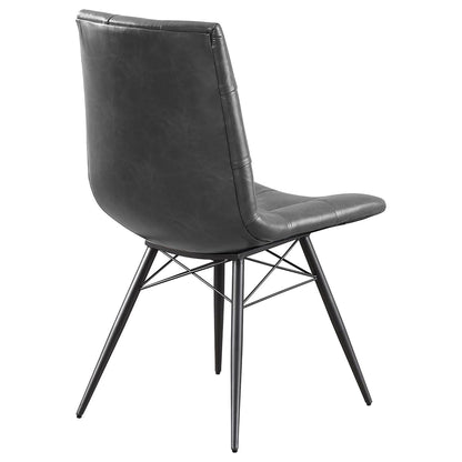 Charcoal and Gunmetal Tufted Back Dining Chairs (Set of 4) image 9