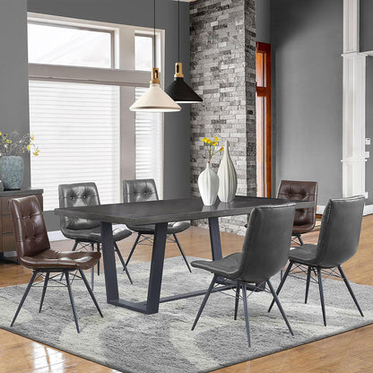 Charcoal and Gunmetal Tufted Back Dining Chairs (Set of 4) image 11