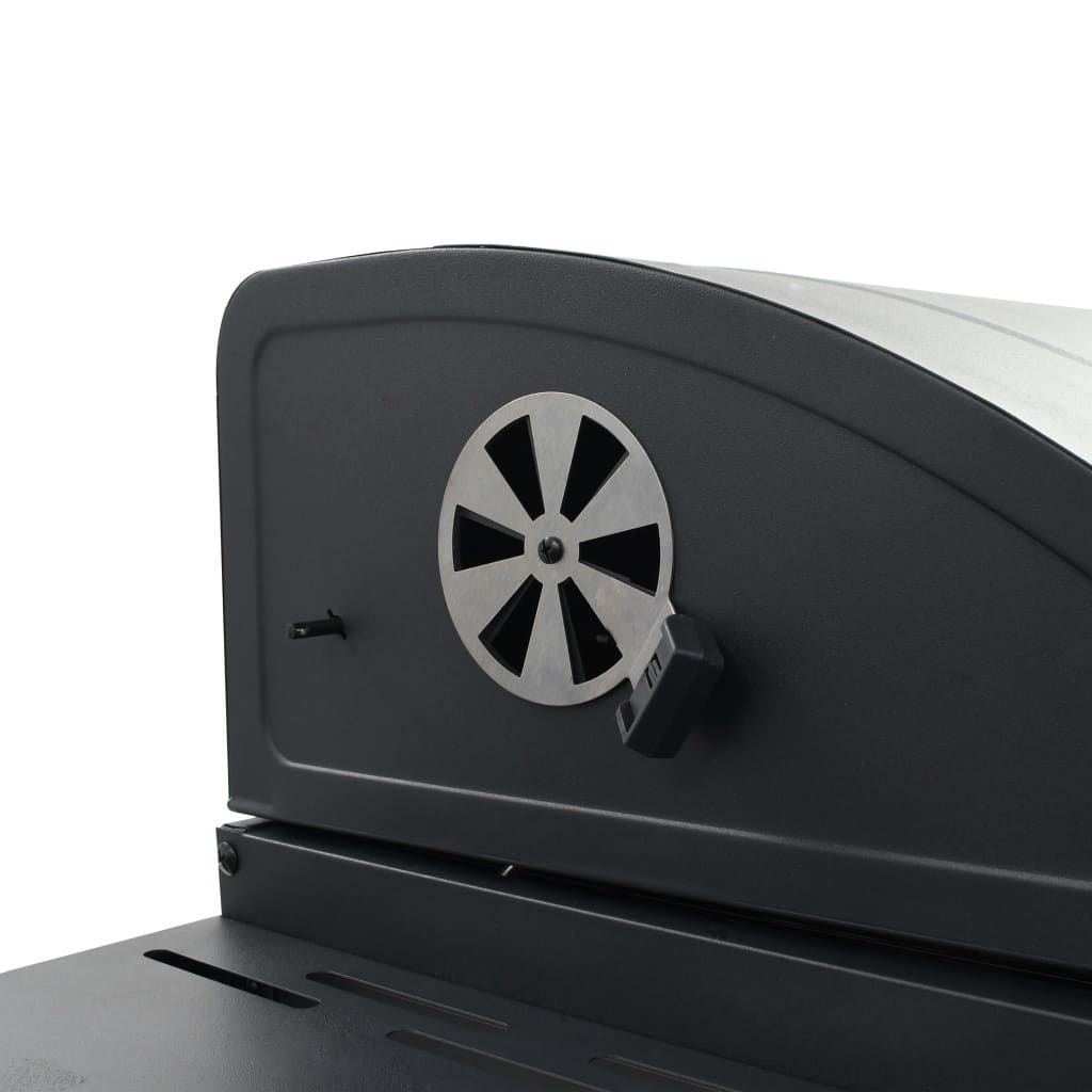 Charcoal-Fueled BBQ Grill with Bottom Shelf Black image 10