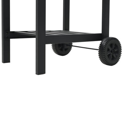 Charcoal-Fueled BBQ Grill with Bottom Shelf Black image 12