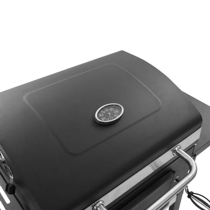 Charcoal-Fueled BBQ Grill with Bottom Shelf Black image 9
