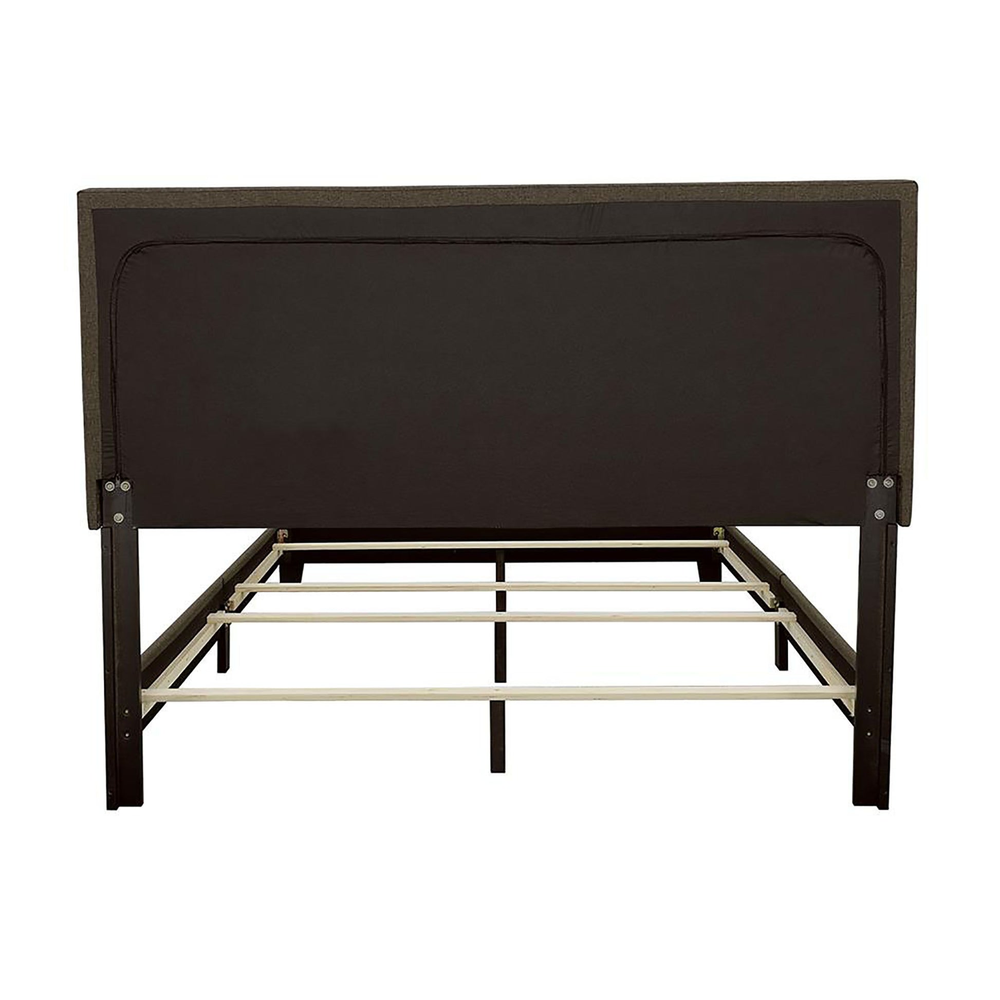 Charcoal Queen Bed with Nailhead Trim image 5