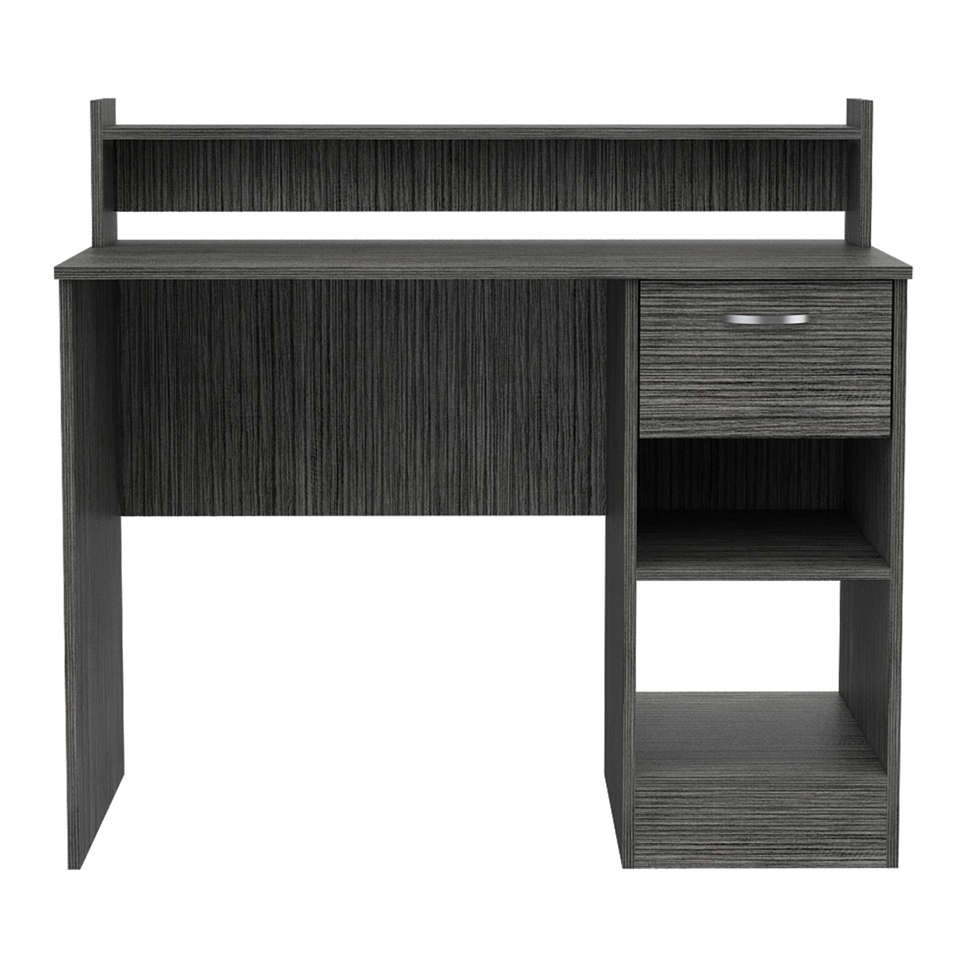 Charlotte Computer Desk with 2 Storage Shelves and Drawer image 10