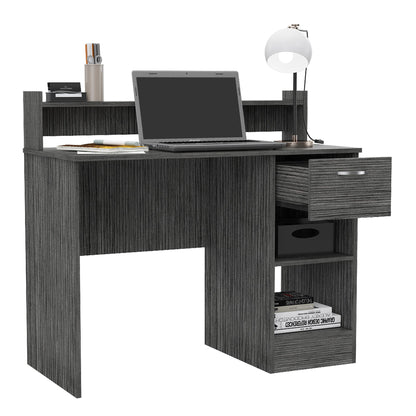 Charlotte Computer Desk with 2 Storage Shelves and Drawer image 9