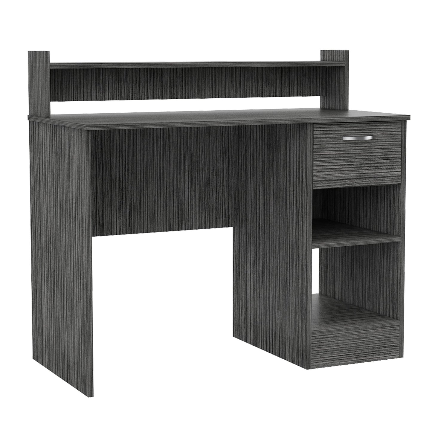 Charlotte Computer Desk with 2 Storage Shelves and Drawer image 2