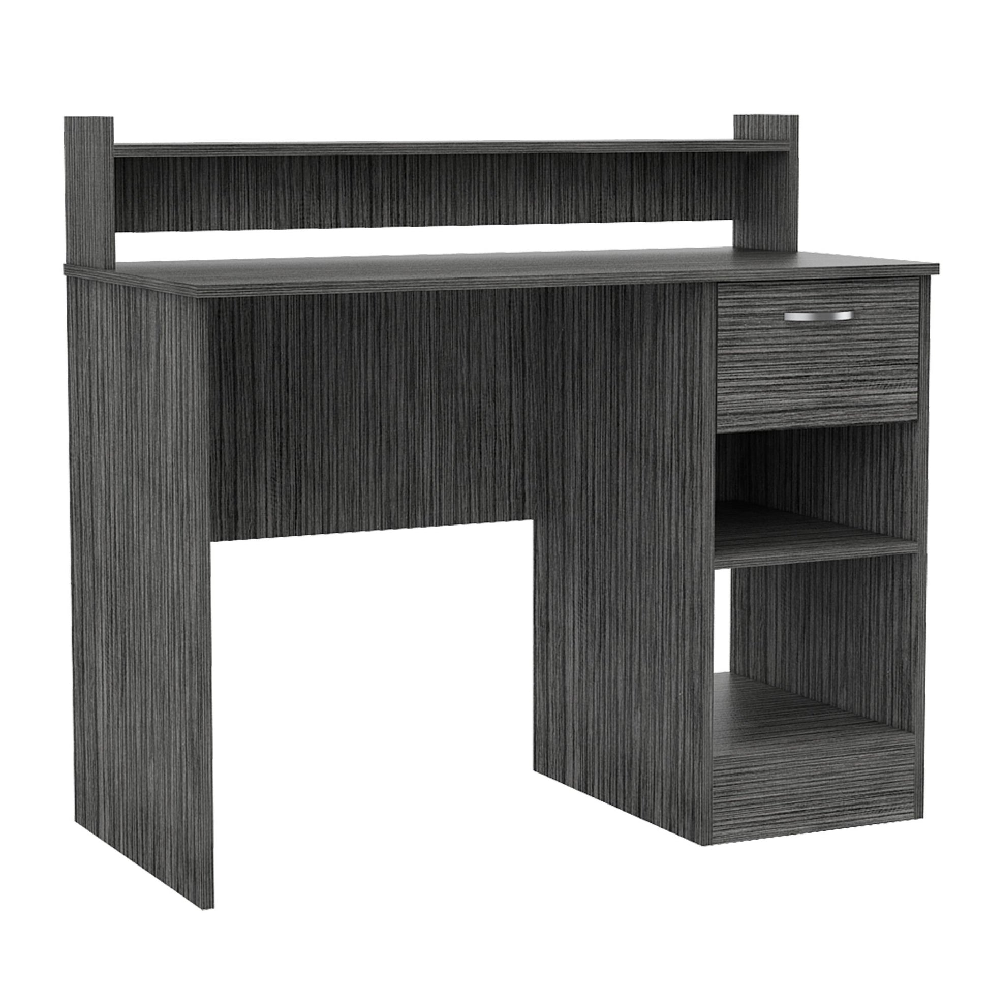 Charlotte Computer Desk with 2 Storage Shelves and Drawer image 2