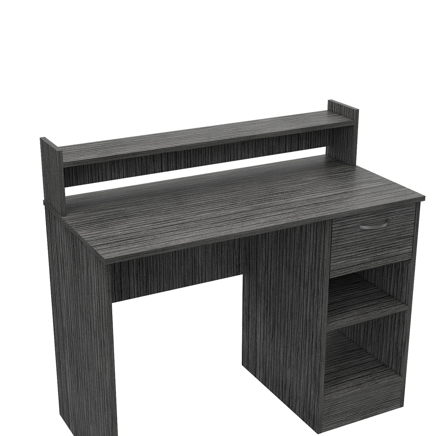 Charlotte Computer Desk with 2 Storage Shelves and Drawer image 6