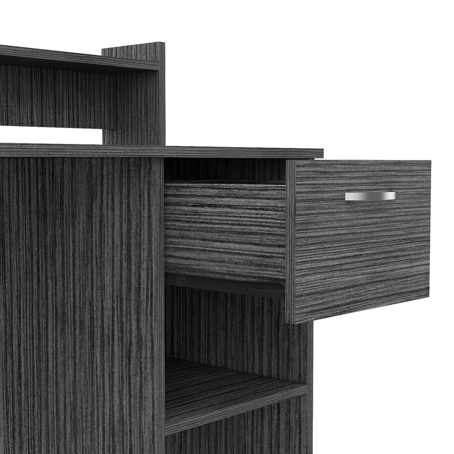 Charlotte Computer Desk with 2 Storage Shelves and Drawer image 7