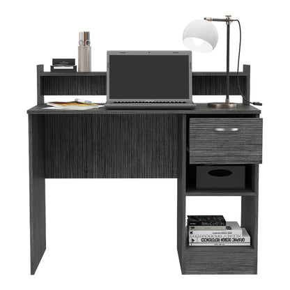 Charlotte Computer Desk with 2 Storage Shelves and Drawer image 5