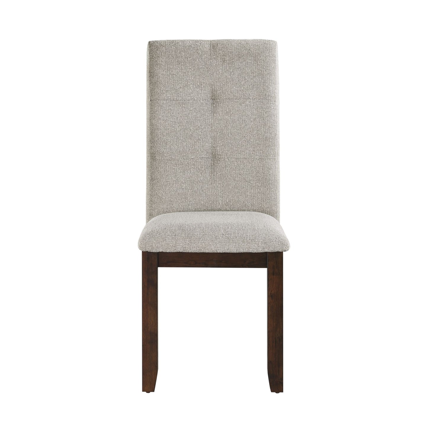 Chenille Upholstered Chairs Set of 2 Dark Cherry Finish Wood Frame Tufted Back Dining Chairs for Kitchen Funiture image 5