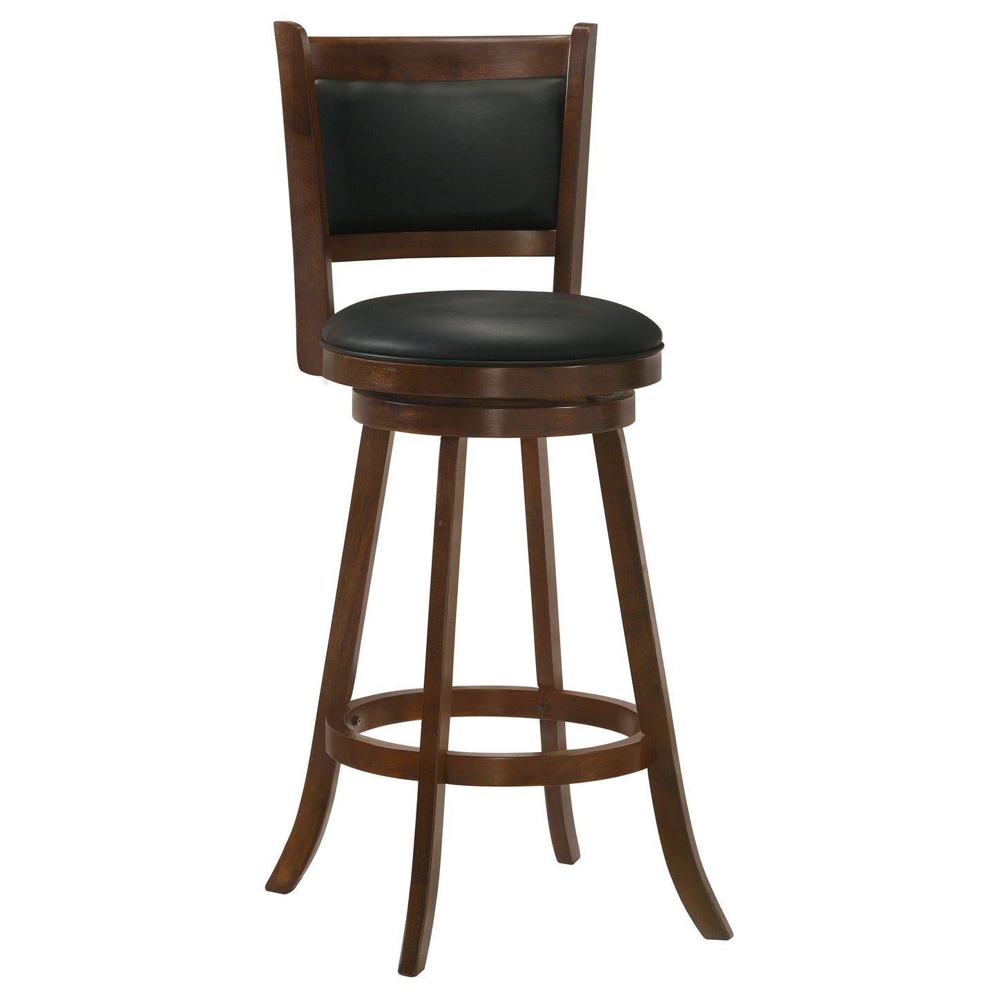 Chestnut and Black Swivel Stool (Set of 2) image 3
