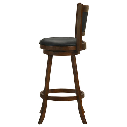 Chestnut and Black Swivel Stool (Set of 2) image 7