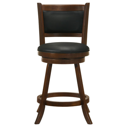 Chestnut and Black Wooden Swivel Stool (Set of 2) image 5