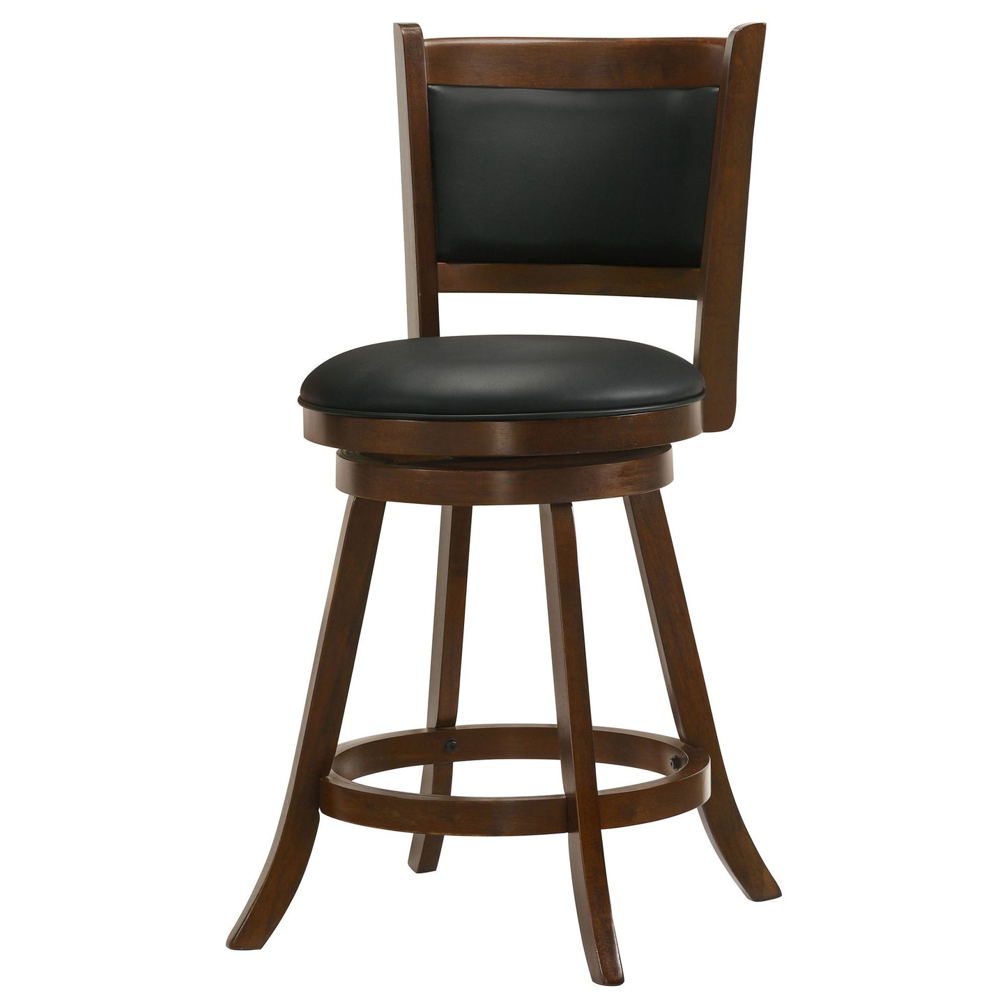 Chestnut and Black Wooden Swivel Stool (Set of 2) image 4
