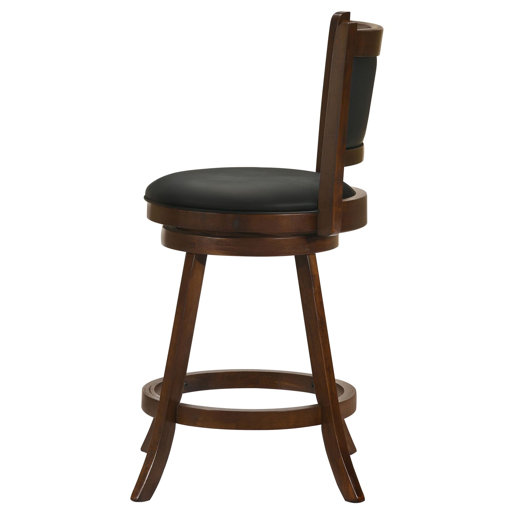Chestnut and Black Wooden Swivel Stool (Set of 2) image 7