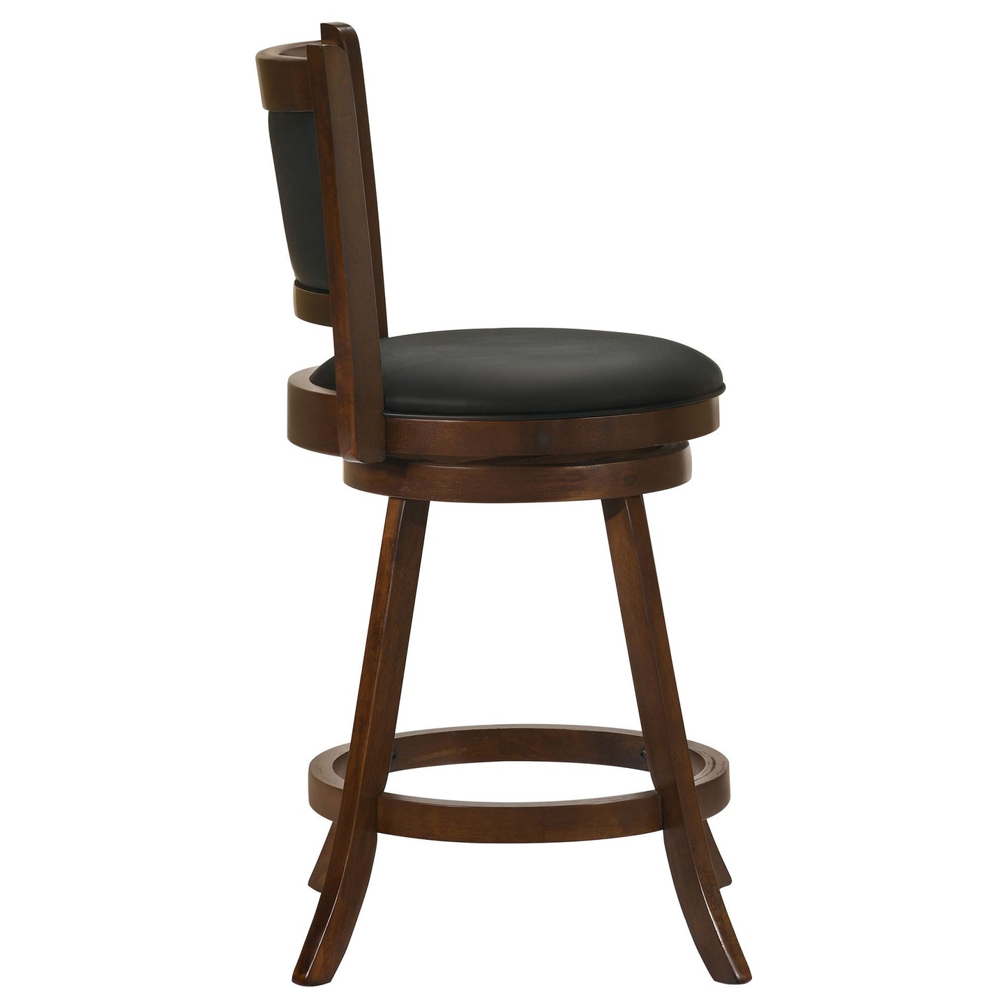 Chestnut and Black Wooden Swivel Stool (Set of 2) image 6