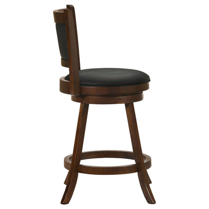 Chestnut and Black Wooden Swivel Stool (Set of 2) image 6