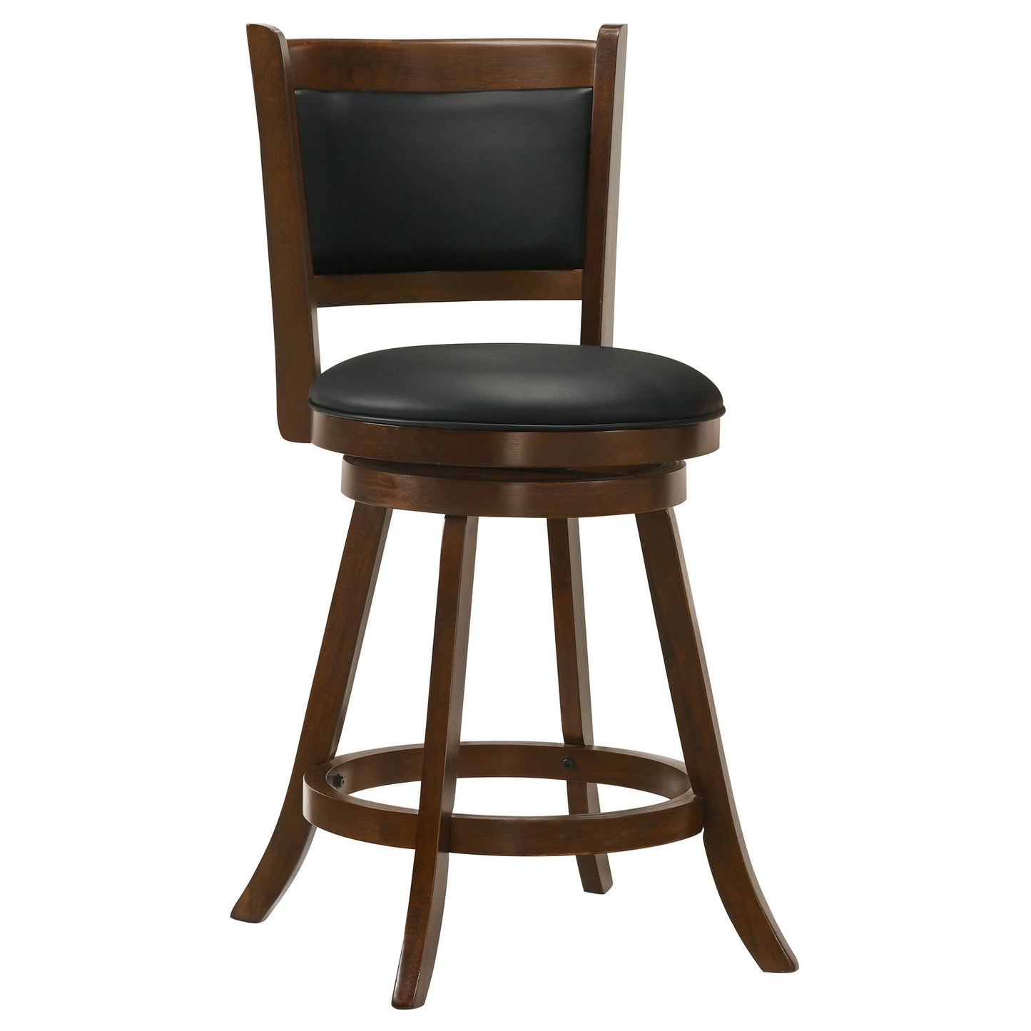 Chestnut and Black Wooden Swivel Stool (Set of 2) image 3