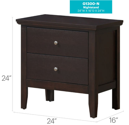 Chic Espresso Nightstand With Storage Drawers image 5