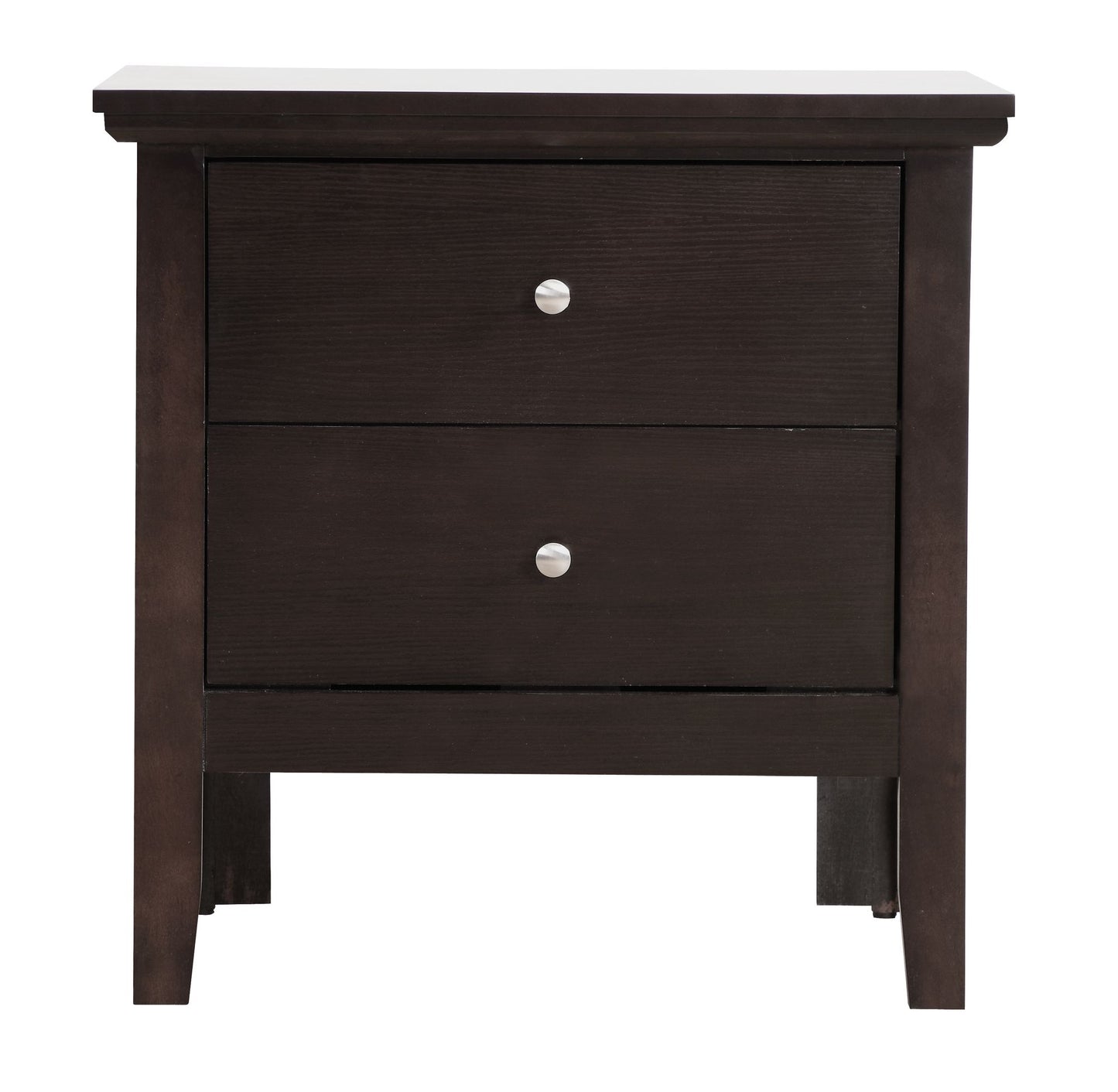 Chic Espresso Nightstand With Storage Drawers image 3