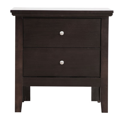 Chic Espresso Nightstand With Storage Drawers image 3