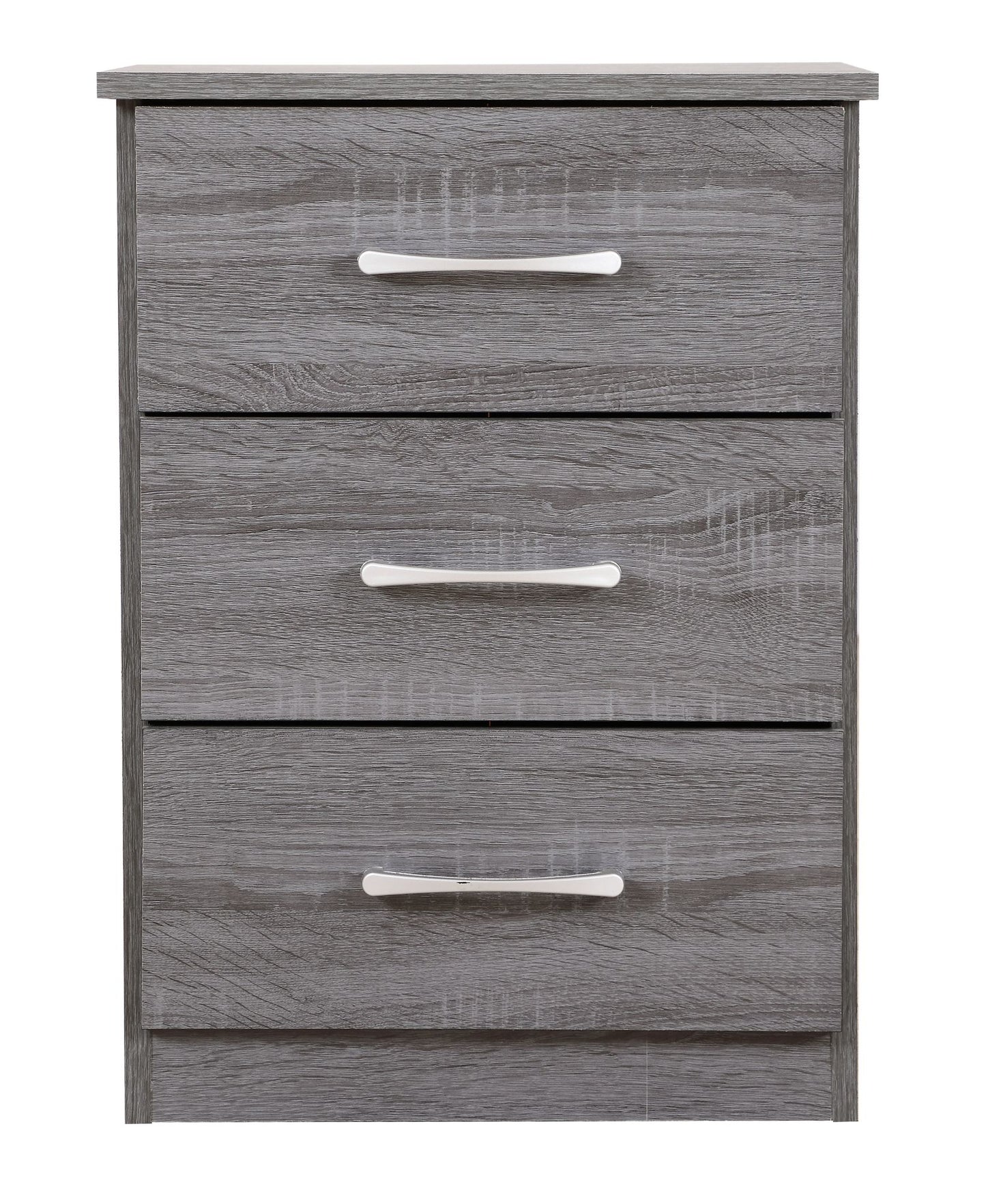 Chic Gray Contemporary Nightstand image 3