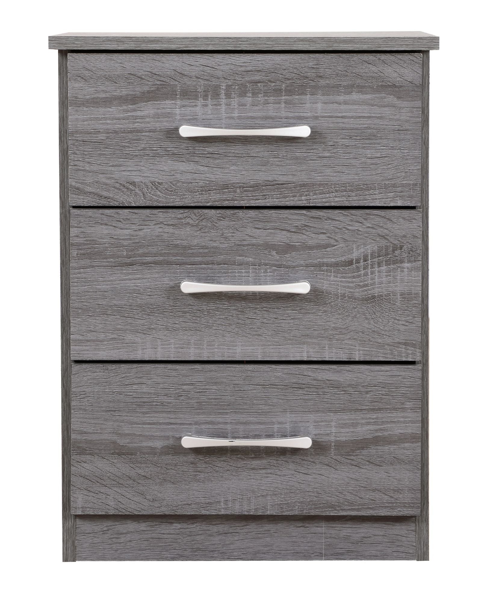 Chic Gray Contemporary Nightstand image 3