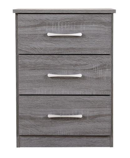 Chic Gray Contemporary Nightstand image 3